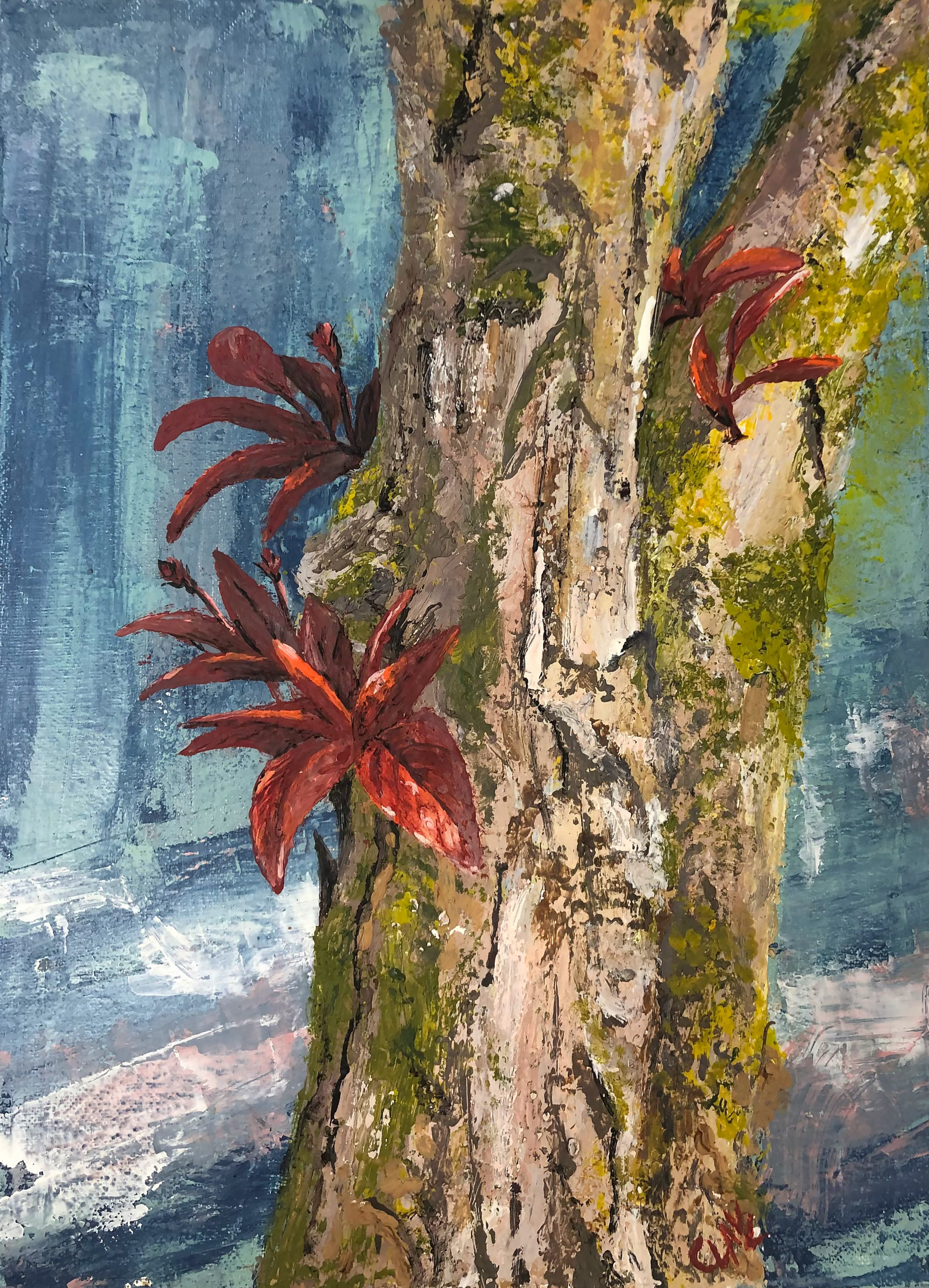 Spring Coming — cocoa butter painting