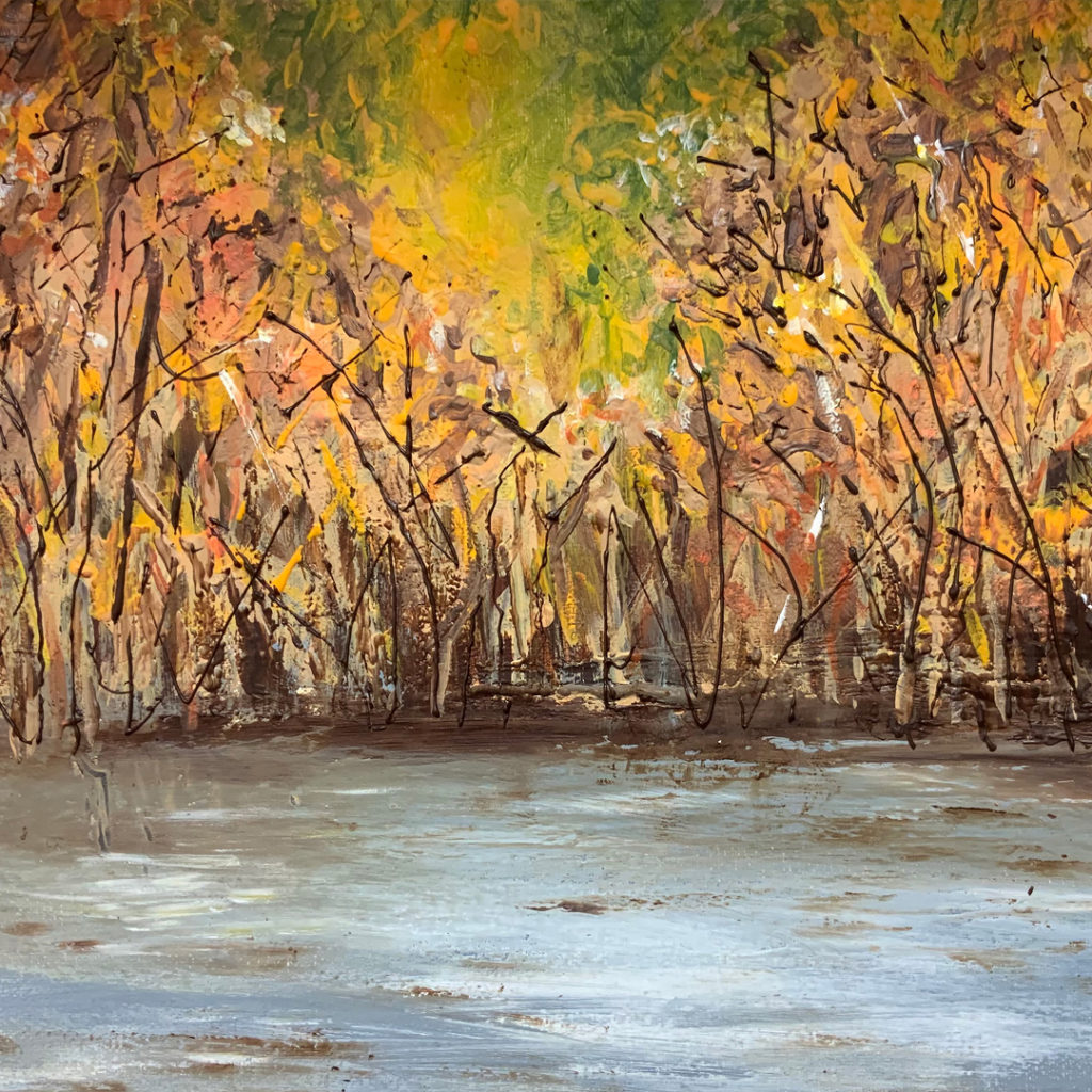 River — cocoa butter painting
