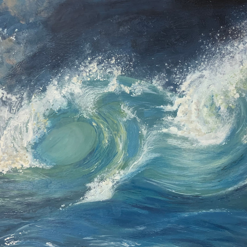 Waves — cocoa butter painting